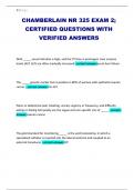 CHAMBERLAIN NR 325 EXAM 2&semi; CERTIFIED QUESTIONS WITH VERIFIED ANSWERS