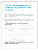 TFM 13 Exam &lpar;Newest 2025-2026&rpar; with accurate detailed solutions 