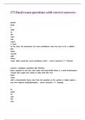 275 final exam questions with correct answers 