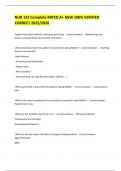 NUR 122 Complete RATED A&plus; NEW 100&percnt; VERIFIED CORRECT 2025&sol;2026