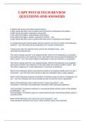 CAPT PSYCH TECH REVIEW QUESTIONS AND ANSWERS