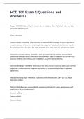 HCD 300 Exam 1 Questions and Answers