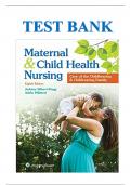 Test Bank for Maternal and Child Health Nursing 9th Edition by Silbert Flagg&comma; All Chapters 1-56