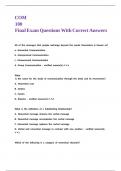 COM 100 Final Exam Questions With Correct Answers