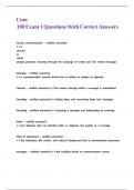 Com 100 Exam 1 Questions With Correct Answers&period;