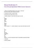 Mental Health Quiz -3 -Ch&period;13 Exam Questions With Correct Answers&period;