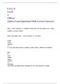 F&period;A&period;C&period;E Level 4 Officer Safety Exam Questions With Correct Answers 