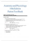  TEST BANK Anatomy and Physiology 10th Edition Patton All chapters