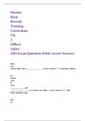 Florida Basic Recruit Training Corrections Ch&period; 3 Officer Safety 2025 Exam Questions With Correct Answers &comma;