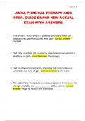 AMCA PHYSICAL THERAPY AIDE  PREP&period; GUIDE BRAND NEW ACTUAL  EXAM WITH ANSWERS&period;