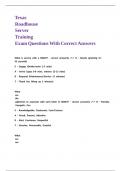 Texas Roadhouse Server Training Exam Questions With Correct Answers&period;