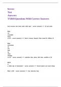 Server Test Answers TXRH Questions With Correct Answers&period;