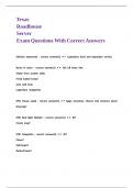 Texas Roadhouse Server Exam Questions With Correct Answers 