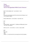Texas Roadhouse Server Test Questions With Correct Answers
