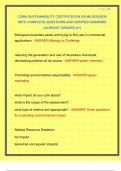 CSWA SUSTAINABILITY CERTIFICATION EXAM 2025&sol;2026 WITH COMPLETE QUESTIONS AND VERIFIED ANSWERS &vert;ALREADY GRADED A&plus;&vert;
