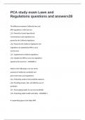 PCA study exam Laws and Regulations questions and answers