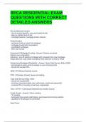 RECA RESIDENTIAL EXAM QUESTIONS WITH CORRECT DETAILED ANSWERS 