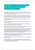 RECA COMMERCIAL UNIT2 EXAM QUESTIONS WITH CORRECT DETAILED ANSWERS 