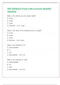 SPI Edelman Exam with accurate detailed solutions