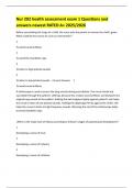 Nur 202 health assessment exam 1 Questions and answers newest RATED A&plus; 2025&sol;2026 