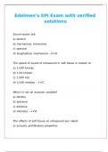 Edelmen-s SPI Exam with verified solutions 