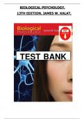 Test Bank For Biological Psychology 13th Edition by James W&period; Kalat