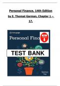 Solution Manual and Answer Guide for Personal Finance&comma; 14th Edition By &lpar;E&period; Thomas Garman&comma;
