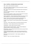 DELL OVERALL KNOWLEDGE QUESTIONS