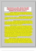 World Scholar's Cup 2023 - Booster Pack 2025 COMPLETE EXAM QUESTIONS AND VERIFIED ANSWERS 100&percnt; SOLVED&excl;&excl; Graded a&plus;