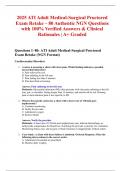 2025 ATI Adult Medical-Surgical Proctored Exam Retake &ndash; 80 Authentic NGN Questions with 100&percnt; Verified Answers & Clinical Rationales &vert; A&plus; Graded