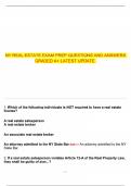 NY REAL ESTATE EXAM PREP QUESTIONS AND ANSWERS GRADED A&plus; LATEST UPDATE&period;
