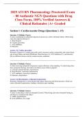 2025 ATI RN Pharmacology Proctored Exam &ndash; 80 Authentic NGN Questions with Drug Class Focus&comma; 100&percnt; Verified Answers & Clinical Rationales &vert; A&plus; Graded