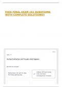 FHCE FINAL EXAM 151 QUESTIONS WITH COMPLETE SOLUTIONS&excl;&excl;