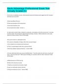 Davis Advantage Professional Exam Test Already Graded A&plus; 