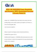 AIDA 182 Exam Prep 2025&sol;2026 &ndash; 150&plus; Verified Questions & Correct Answers &vert; Risk Management&comma; Probability&comma; Loss Data&comma; Catastrophe Modeling & Reserves