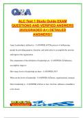 ALC Test 1 Study Guide 2025 &ndash; 200&plus; Verified Questions & Correct Answers &vert; Army Leadership&comma; NCOERs&comma; Army Health System&comma; Medical Evacuation & Lessons Learned