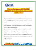 Change Management WGU C721 2025&sol;2026 &ndash; 620&plus; Fully Solved Exam Questions on Leadership&comma; Organizational Development&comma; Innovation&comma; and Change Strategies