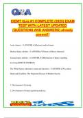 CIEMT Quiz &num;1 COMPLETE Exam 2025&sol;2026 &ndash; 200&plus; Verified Questions & Correct Answers &vert; EMS Systems&comma; Medical & Trauma Care&comma; Stress Management&comma; Legal & Ethical Guidelines