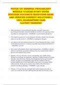 PSYCH 101 GENERAL PSYCHOLOGY  MODULE 12 EXAM STUDY GUIDE  2025&sol;2026 ACCURATE QUESTIONS BANK  AND VERIFIED CORRECT SOLUTIONS &vert;&vert;   100&percnt; GUARANTEED PASS  <LATEST VERSION> 