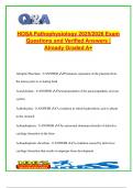 HOSA Pathophysiology 2025&sol;2026 &ndash; 1&comma;000&plus; Verified Exam Questions & Correct Answers &ndash; Anatomy&comma; Physiology&comma; Diseases & Medical Terminology