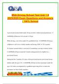 MVA Driving School Test Unit 1 &ndash; Maryland Driver&rsquo;s Education 2025&sol;2026 &ndash; 200&plus; Verified Questions & Correct Answers &ndash; Road Rules&comma; Signs&comma; Safety&comma; BAC Laws & Driving Procedures