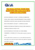 Ohio Notary Actual Exam 2025 &ndash; 50&plus; Questions with Complete Solutions &vert; Powers & Duties&comma; Acknowledgements&comma; Oaths&comma; Penalties&comma; Fees & Legal Procedures