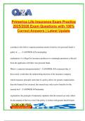 Primerica Life Insurance Exam Practice 2025&sol;2026 &ndash; 250&plus; Questions with Correct Answers &vert; Underwriting&comma; Policy Types&comma; Annuities&comma; Risk Classification & Insurance Law