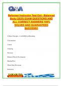 Reformer Instructor Test Out &ndash; Balanced Body 2025&sol;2026 &ndash; 100&percnt; Correct Answers &vert; Pilates Principles&comma; Alignment&comma; Modifications&comma; Safety&comma; and Reformer & Mat Exercise Guidelines