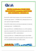 SOCRA Certification Exam 2025 &ndash; 200&plus; Verified Questions & Correct Answers &vert; FDA Regulations&comma; Electronic Records&comma; Informed Consent&comma; IRB Compliance&comma; IND Processes & Clinical Trials