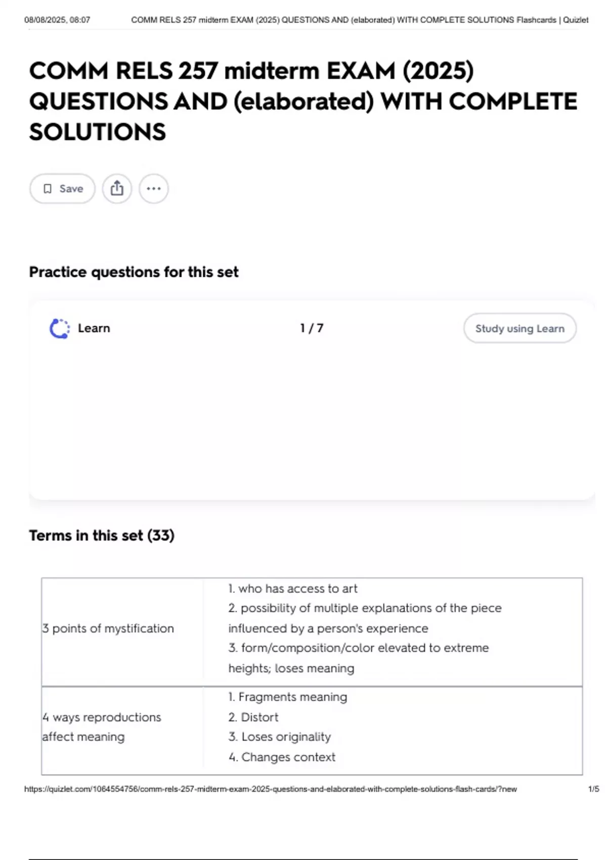 COMM RELS 257 midterm EXAM (2025) QUESTIONS AND (elaborated) WITH ...