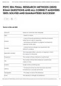 PSYC 304 FINAL&colon; RESEARCH METHODS &lpar;2025&rpar; EXAM QUESTIONS AND ALL CORRECT ANSWERS 100&percnt; SOLVED AND GUARANTEED SUCCESS&excl;&excl;