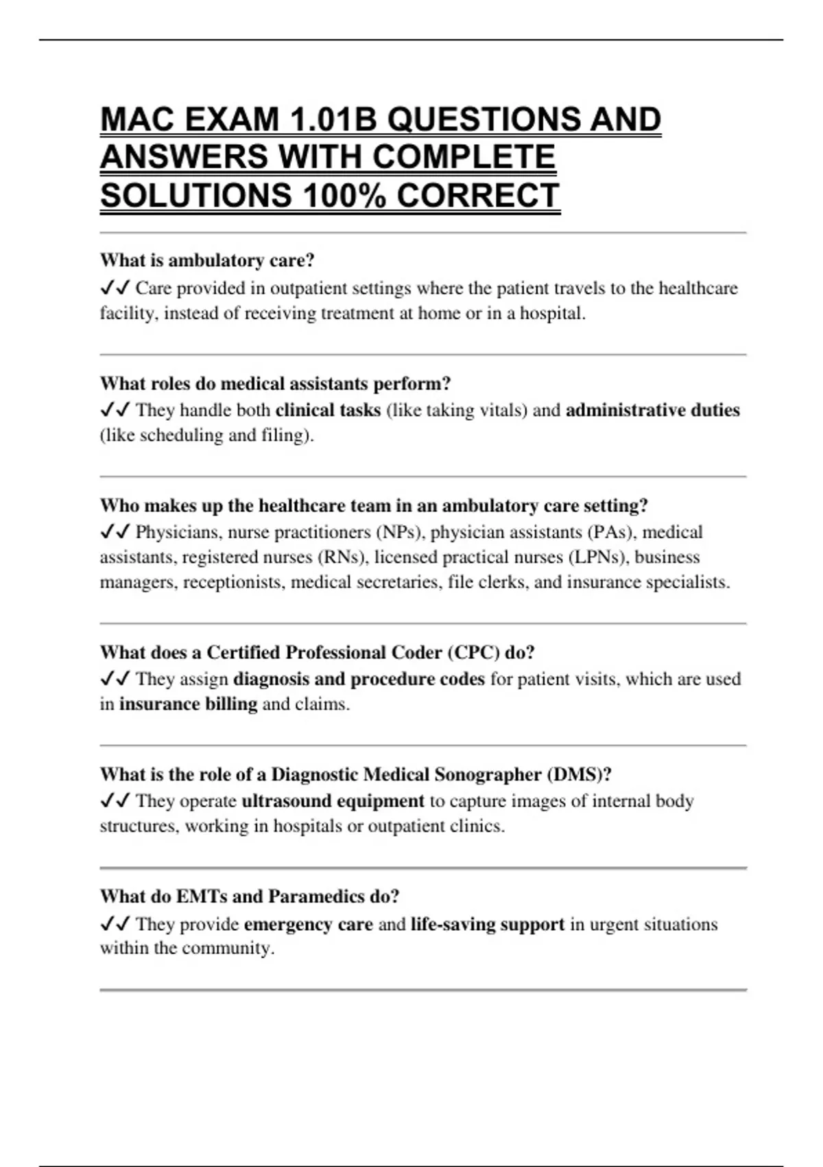 MAC EXAM 1.01B QUESTIONS AND ANSWERS WITH COMPLETE SOLUTIONS 100% ...