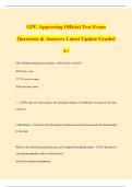 GPC Approving Official Test Exam Questions & Answers Latest Update Graded A&plus;