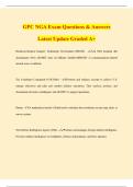 GPC NGA Exam Questions & Answers Latest Update Graded A&plus;